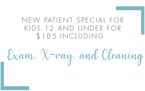 New patient special for kids 12 and under for $89 including Exam, X-ray, and Cleaning.
